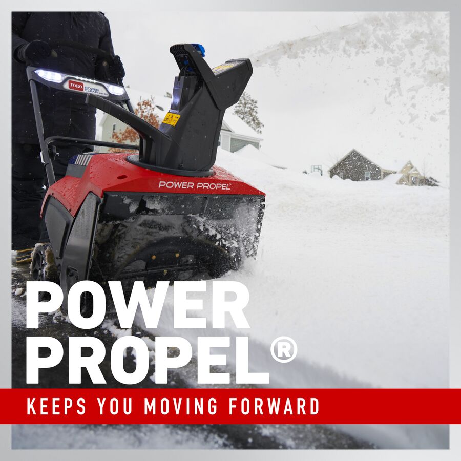 Toro 60V MAX* 21 in. (53 cm) Power Clear® Self-Propel Single-Stage Snow Blower - 10.0Ah Battery Included (39921)